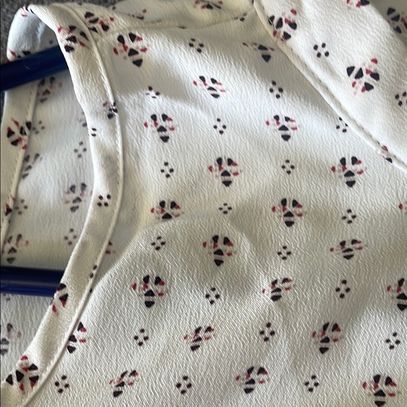 LOFT White and Purple Sleeveless Blouse - Picture 3 of 6